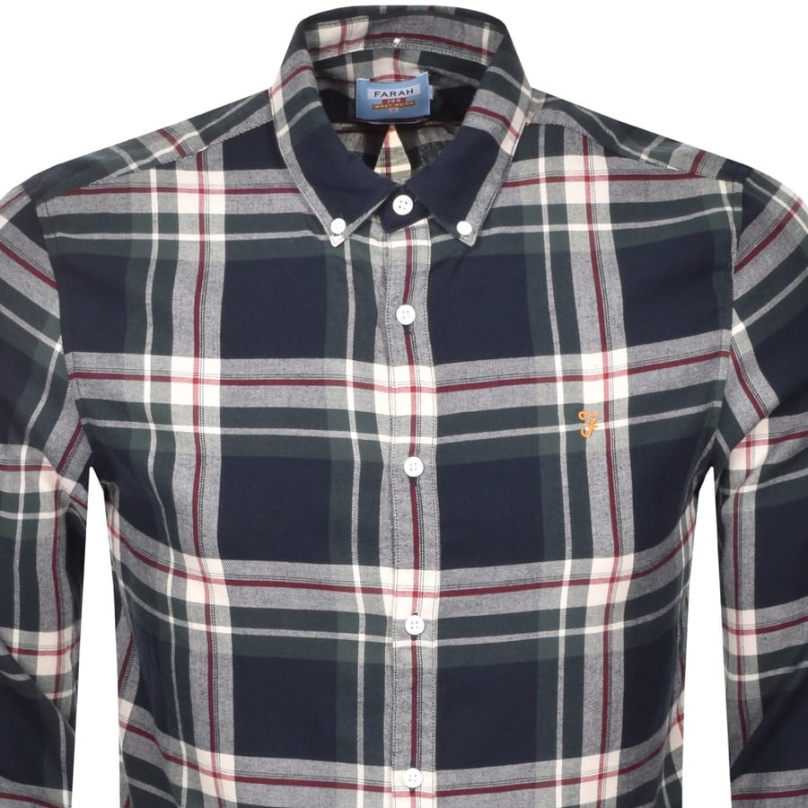 Alternative Image for ProductFarah Vintage Krone Check Shirt Navy2
